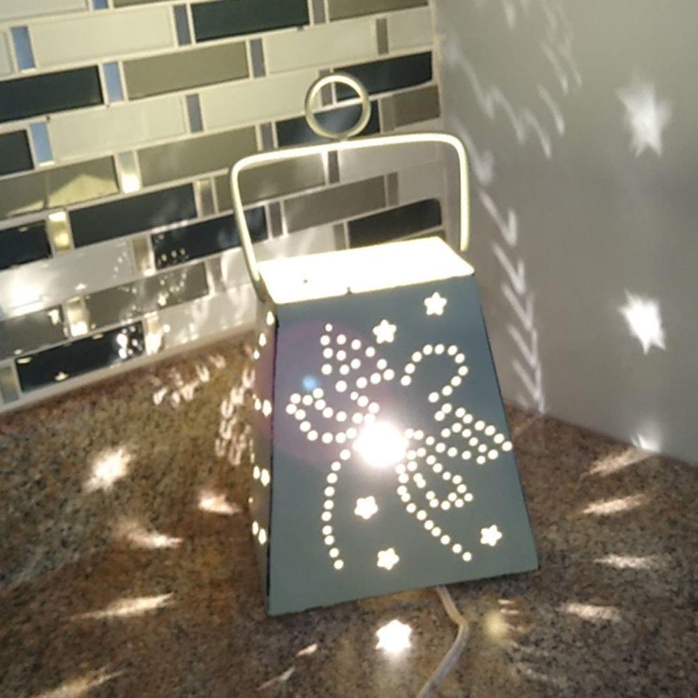 Primitive Style Lamp. With Stars.